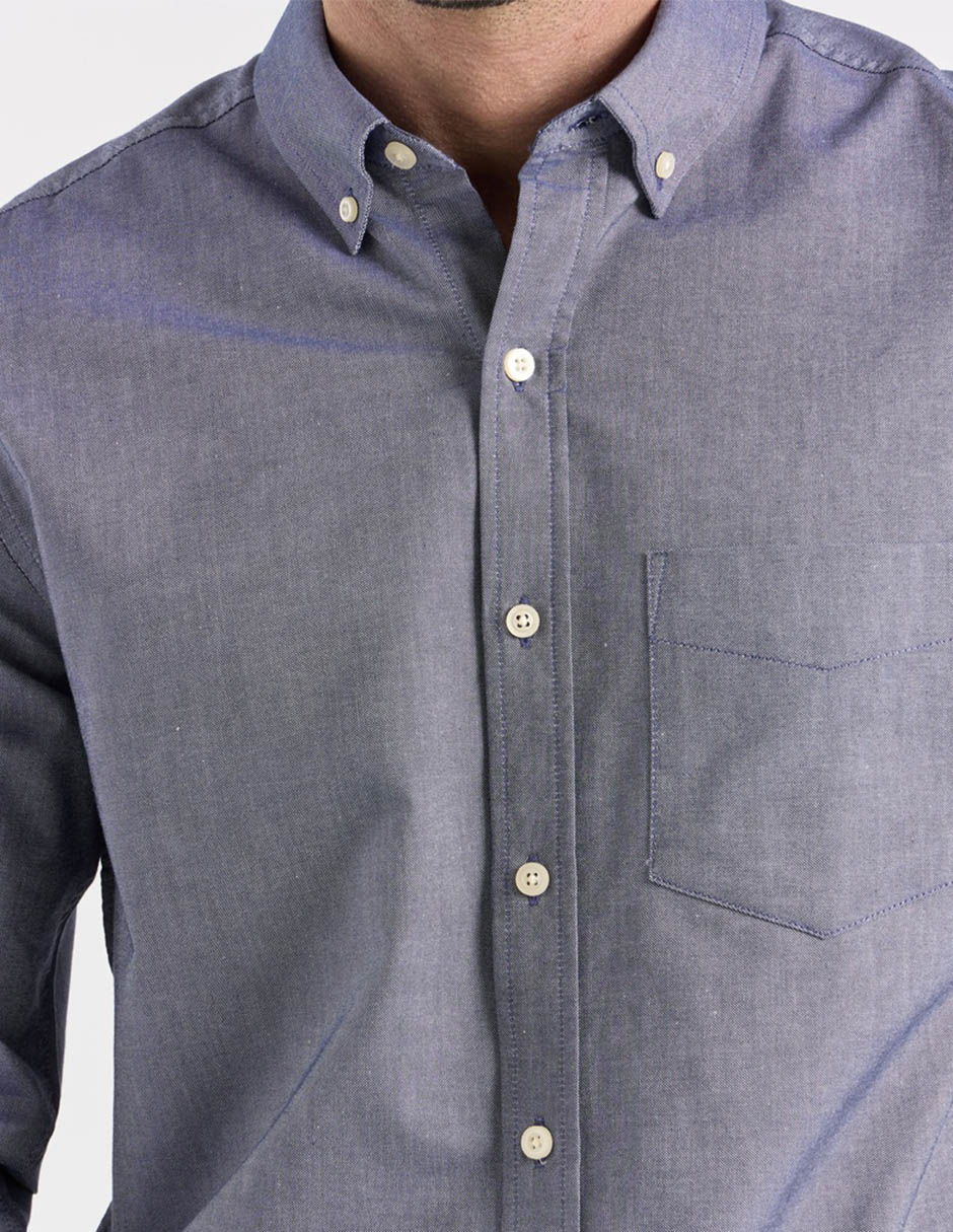 Camisa casual de algodón manga larga para hombre 3