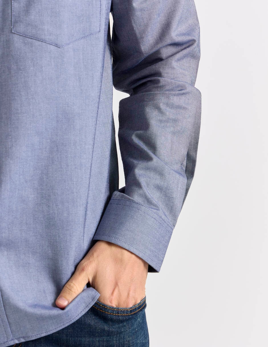Camisa casual de algodón manga larga para hombre 2