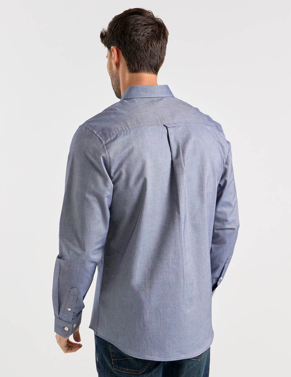 Camisa casual de algodón manga larga para hombre 6