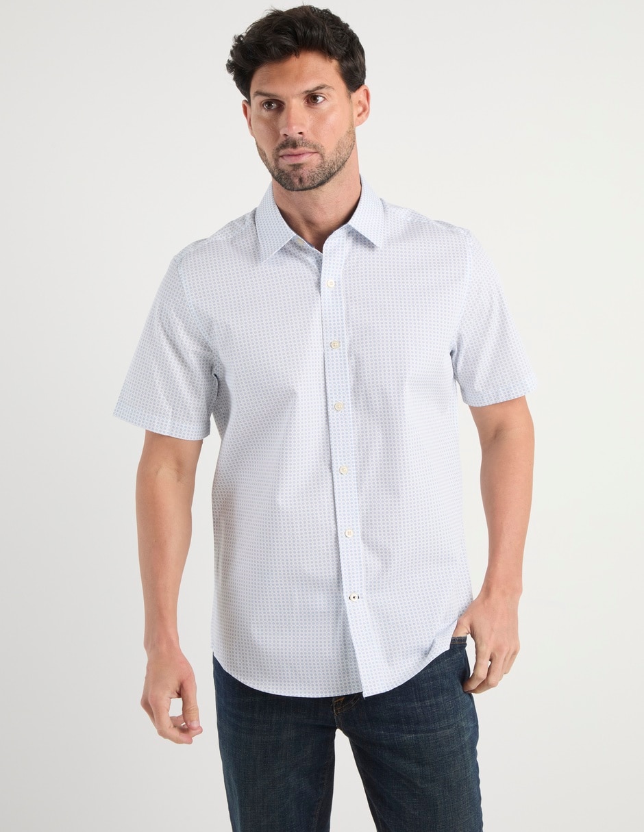 Camisa casual de algodón manga corta para hombre 5