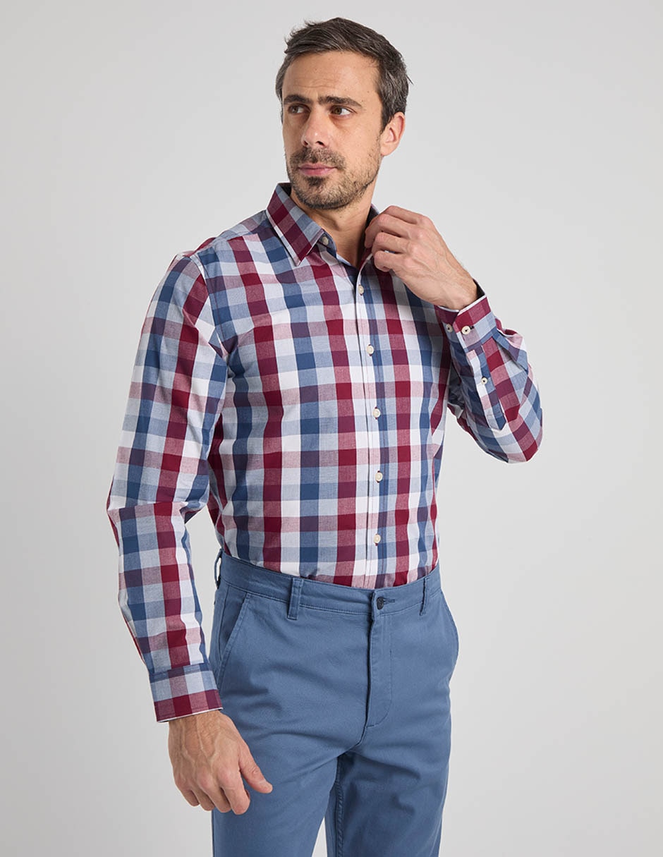 Camisa casual manga larga para hombre 2