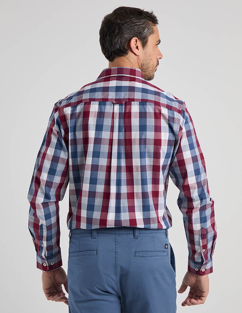 Camisa casual manga larga para hombre 6