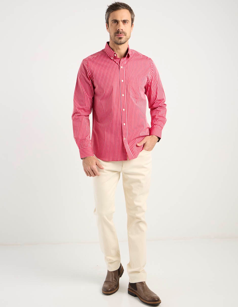 Camisa casual manga larga para hombre