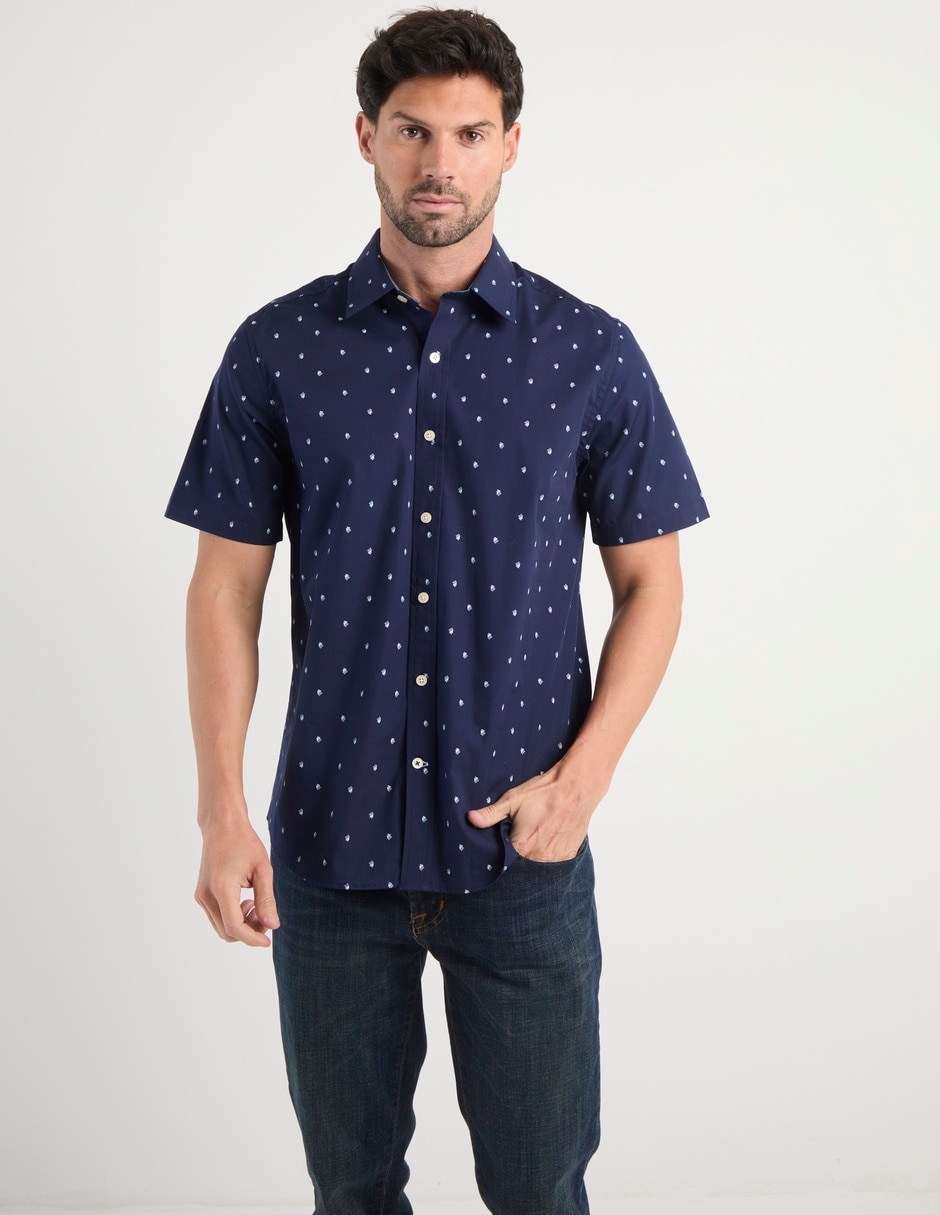 Camisa casual de algodón manga corta para hombre Camisa casual de algodón manga corta para hombre