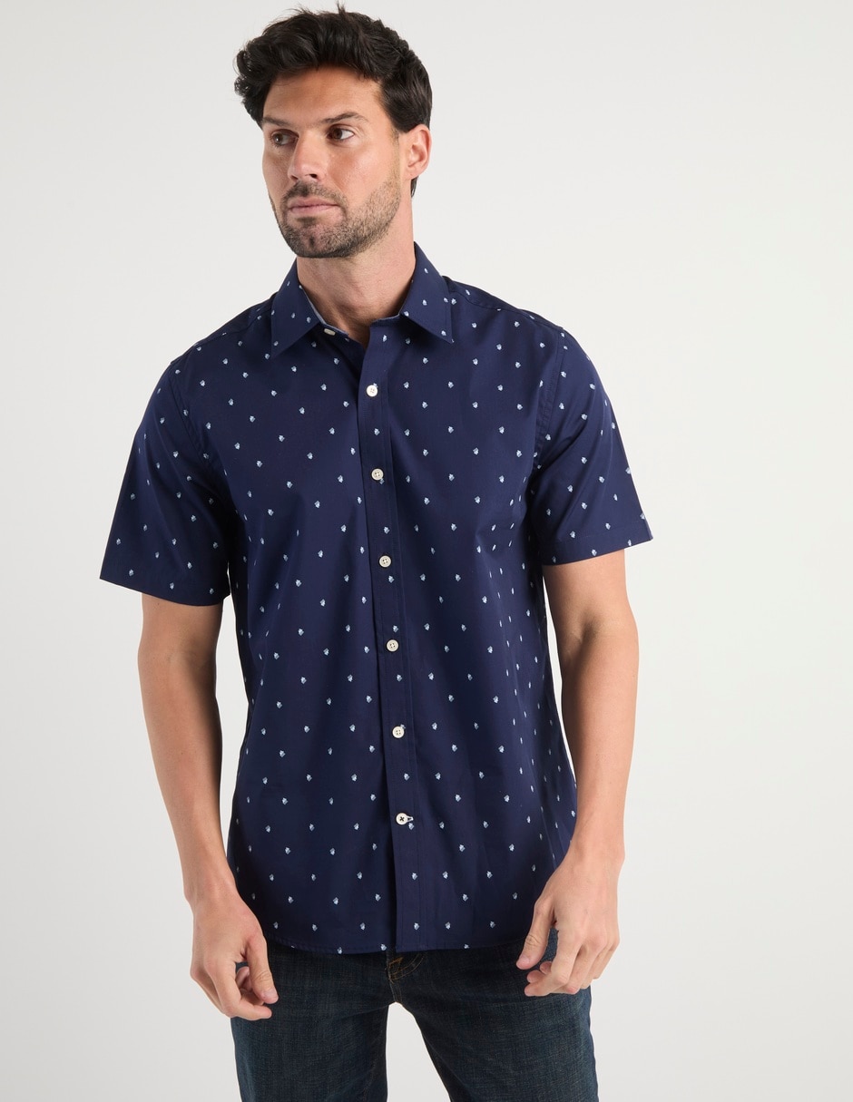 Camisa casual de algodón manga corta para hombre 5