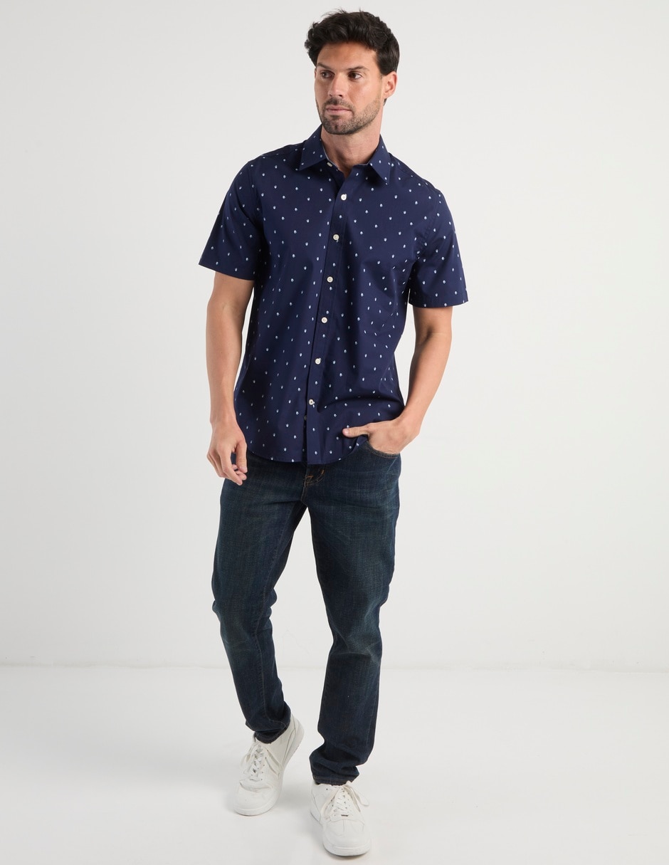 Camisa casual de algodón manga corta para hombre 4