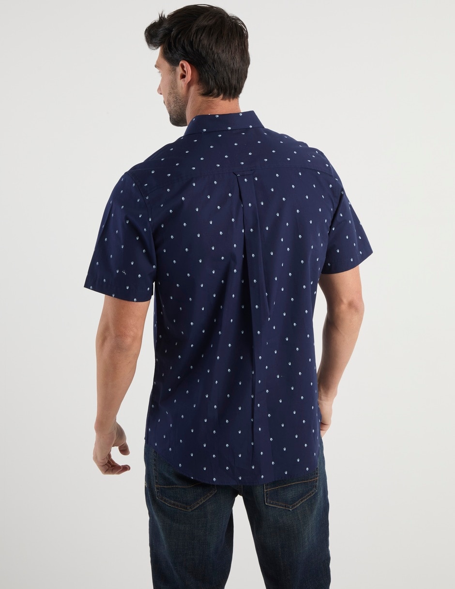 Camisa casual de algodón manga corta para hombre 6
