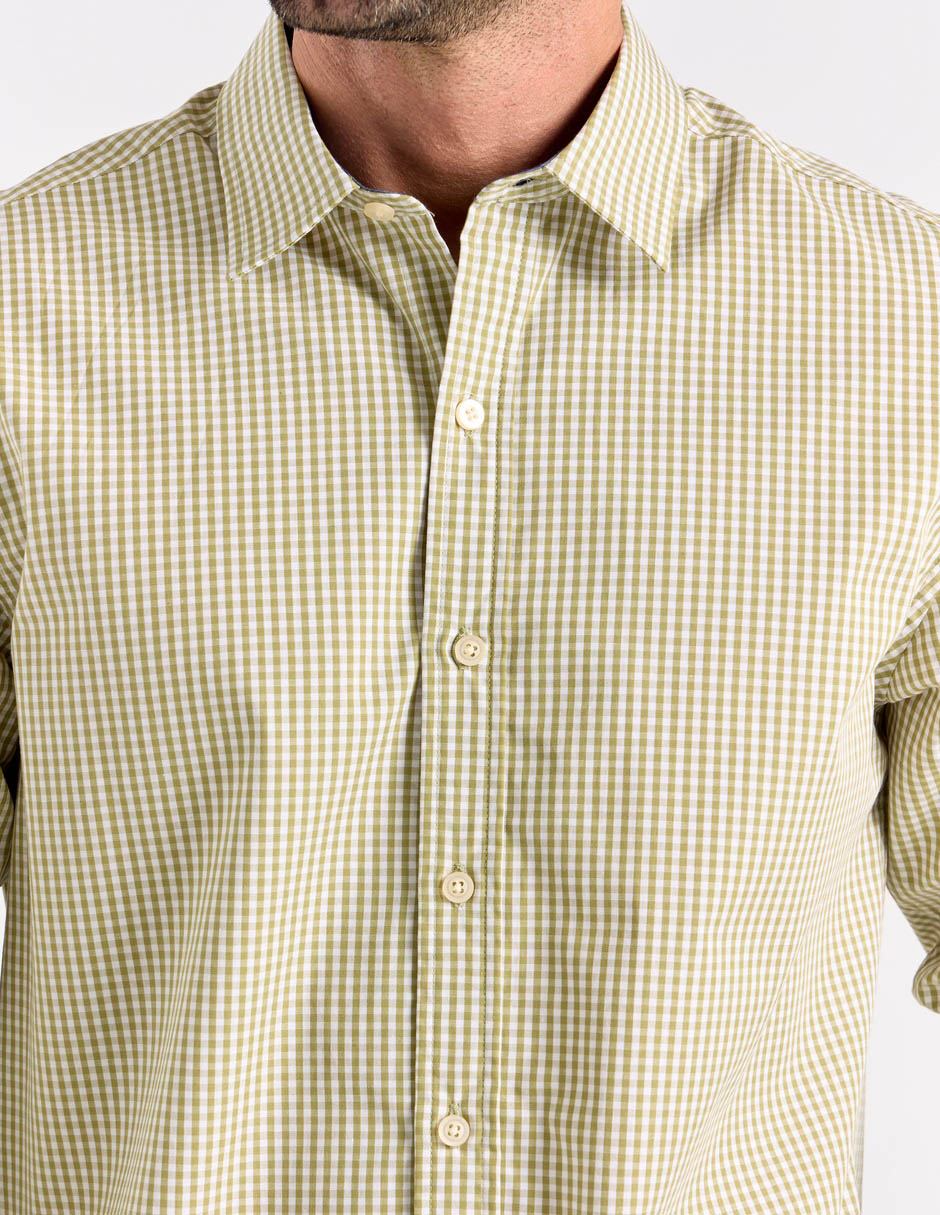 Camisa casual manga larga para hombre