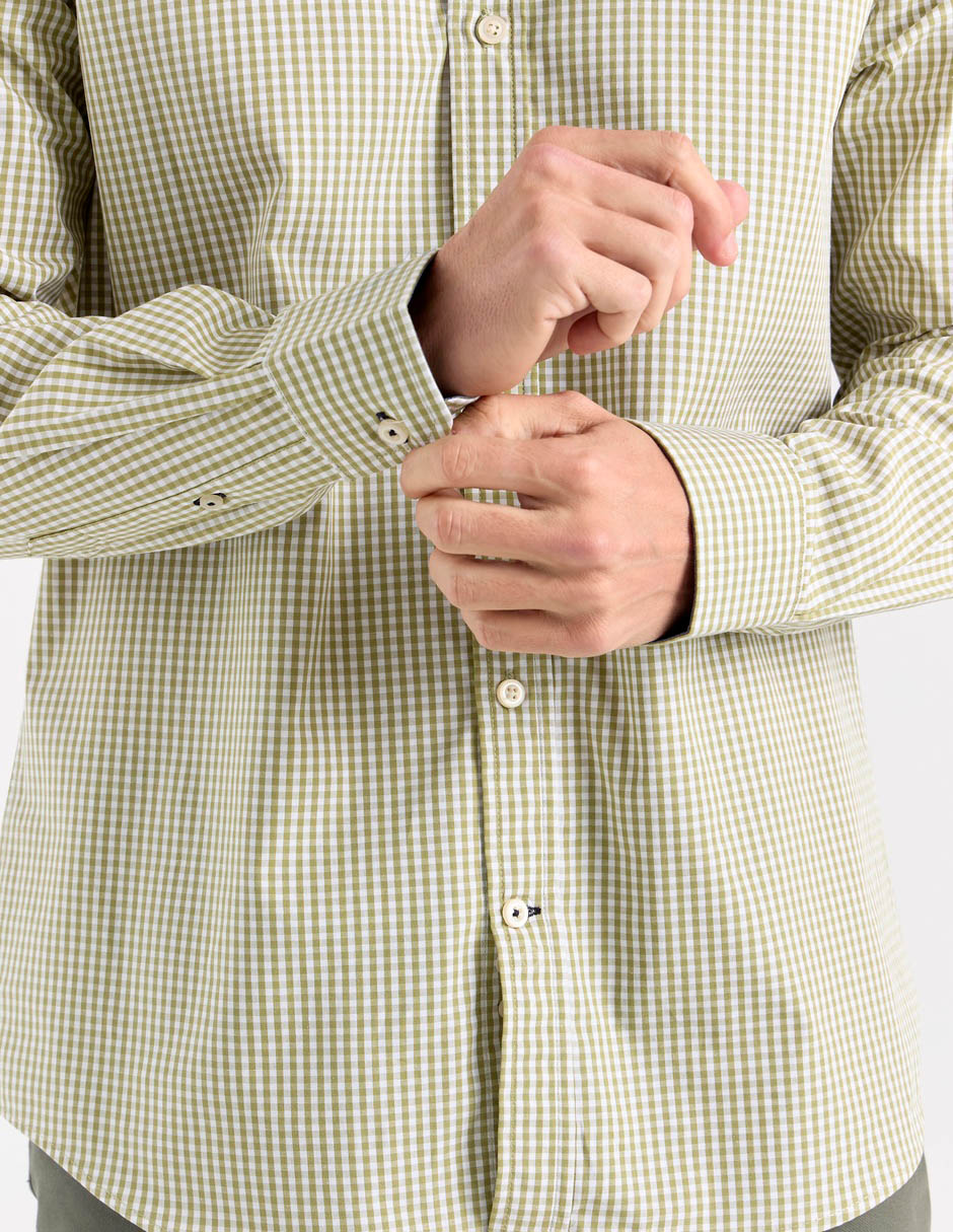 Camisa casual manga larga para hombre