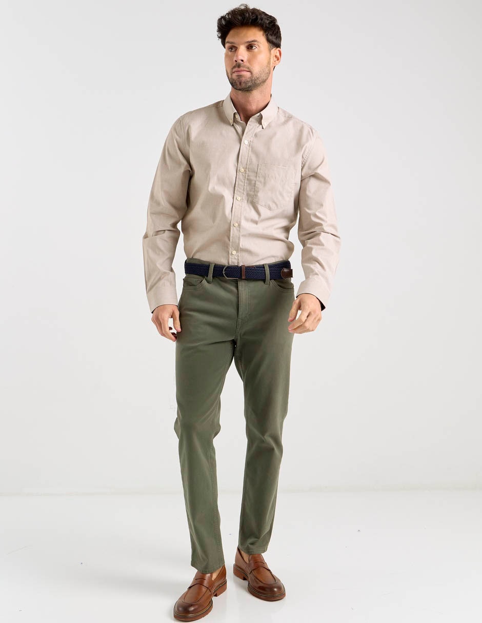 Camisa casual manga larga para hombre