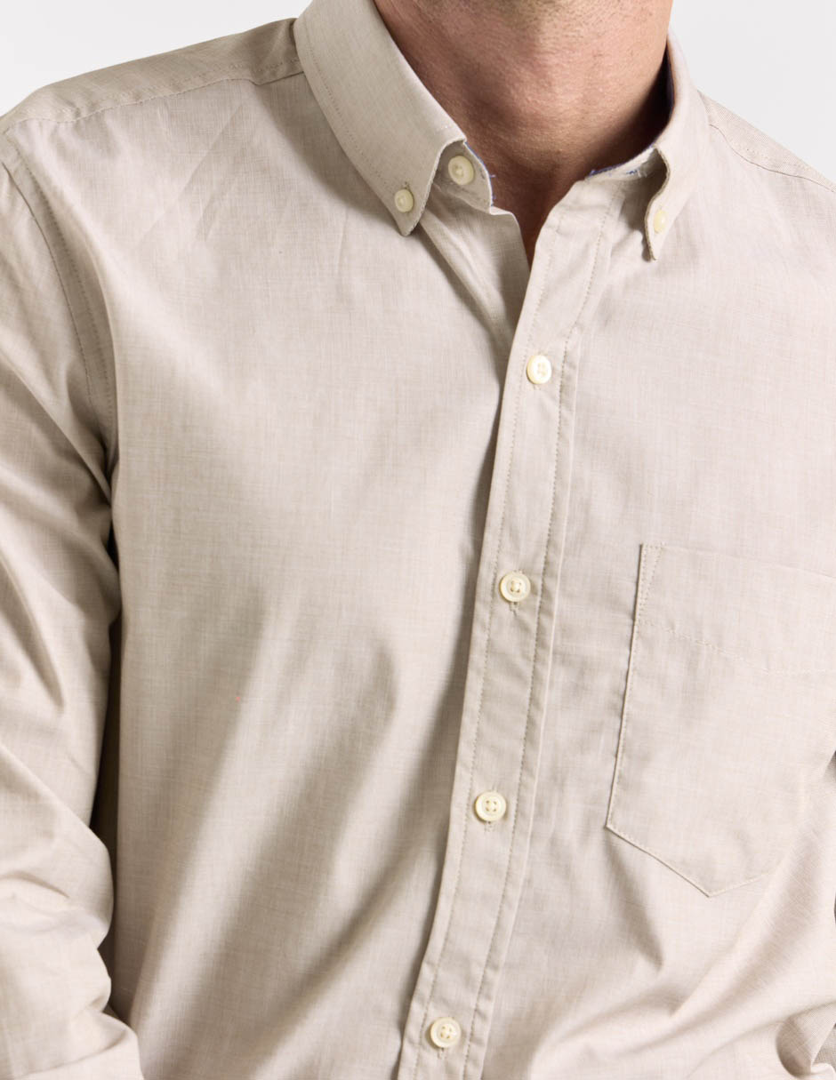 Camisa casual manga larga para hombre