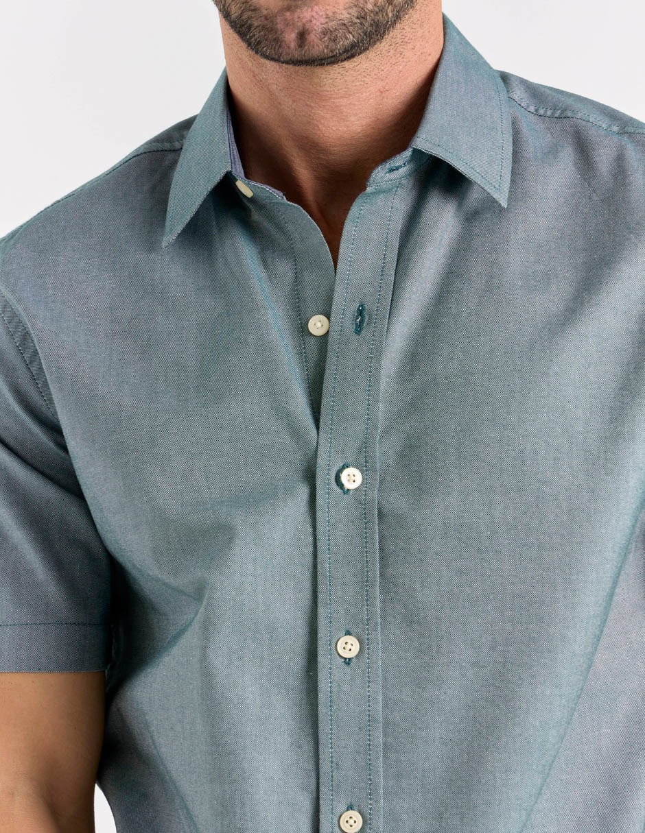 Camisa casual de algodón manga corta para hombre 3