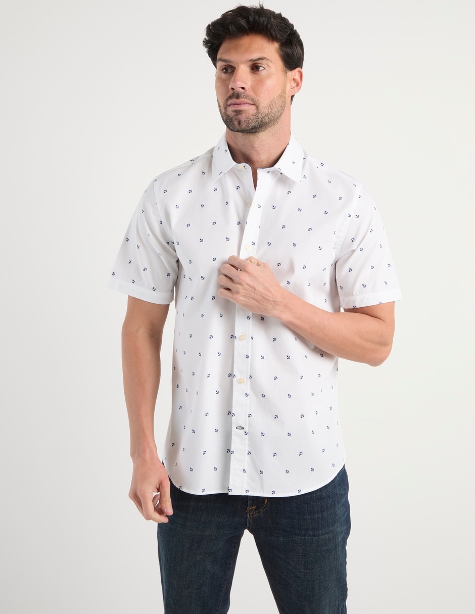 Camisa casual de algodón manga corta para hombre Camisa casual de algodón manga corta para hombre