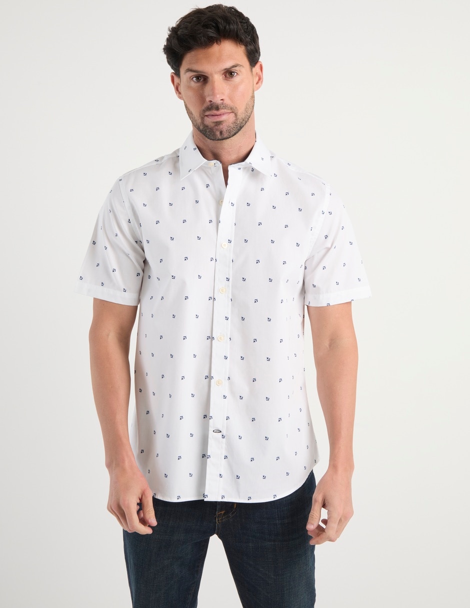 Camisa casual de algodón manga corta para hombre 5