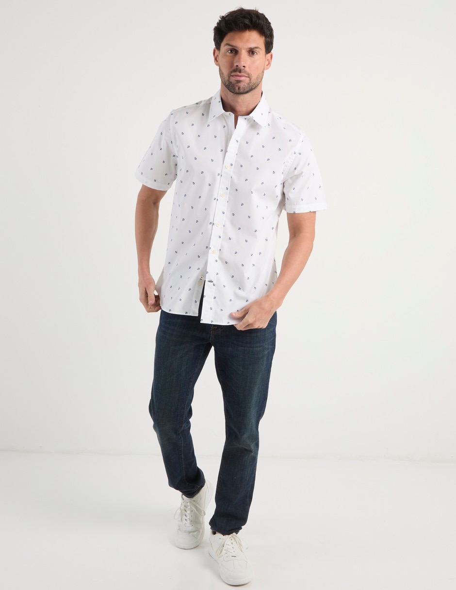 Camisa casual de algodón manga corta para hombre 4