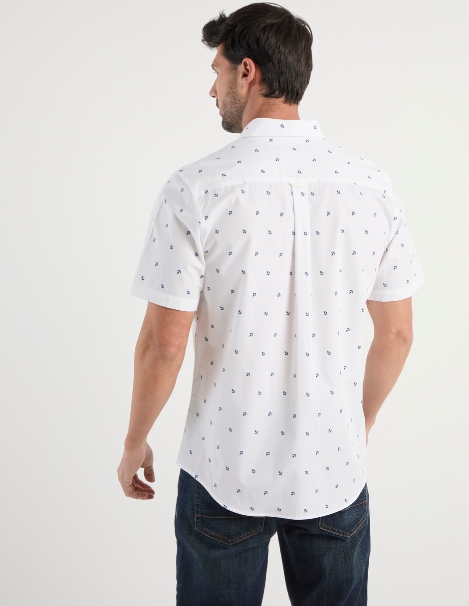 Camisa casual de algodón manga corta para hombre 6