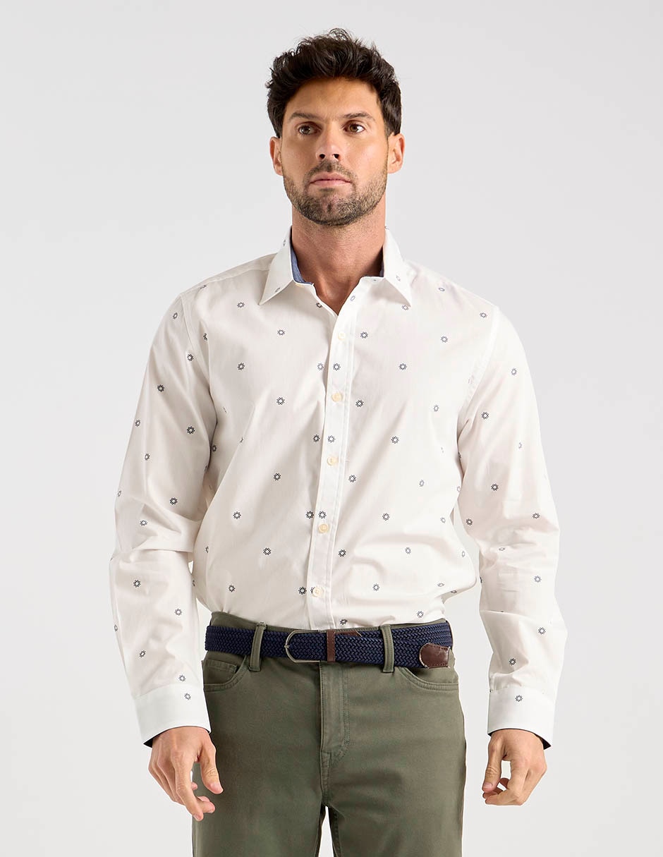 Camisa casual de algodón manga larga para hombre 5