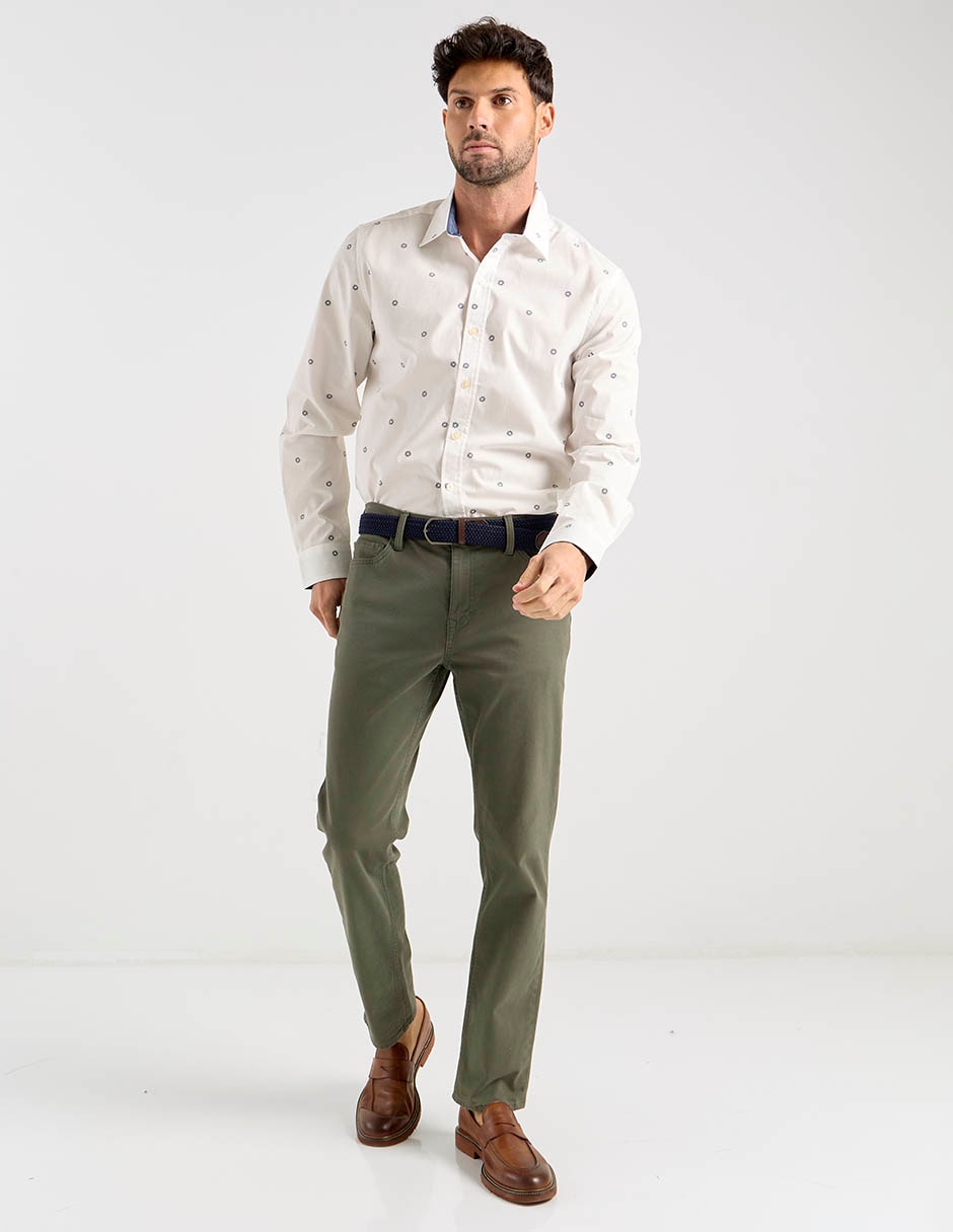 Camisa casual de algodón manga larga para hombre 4