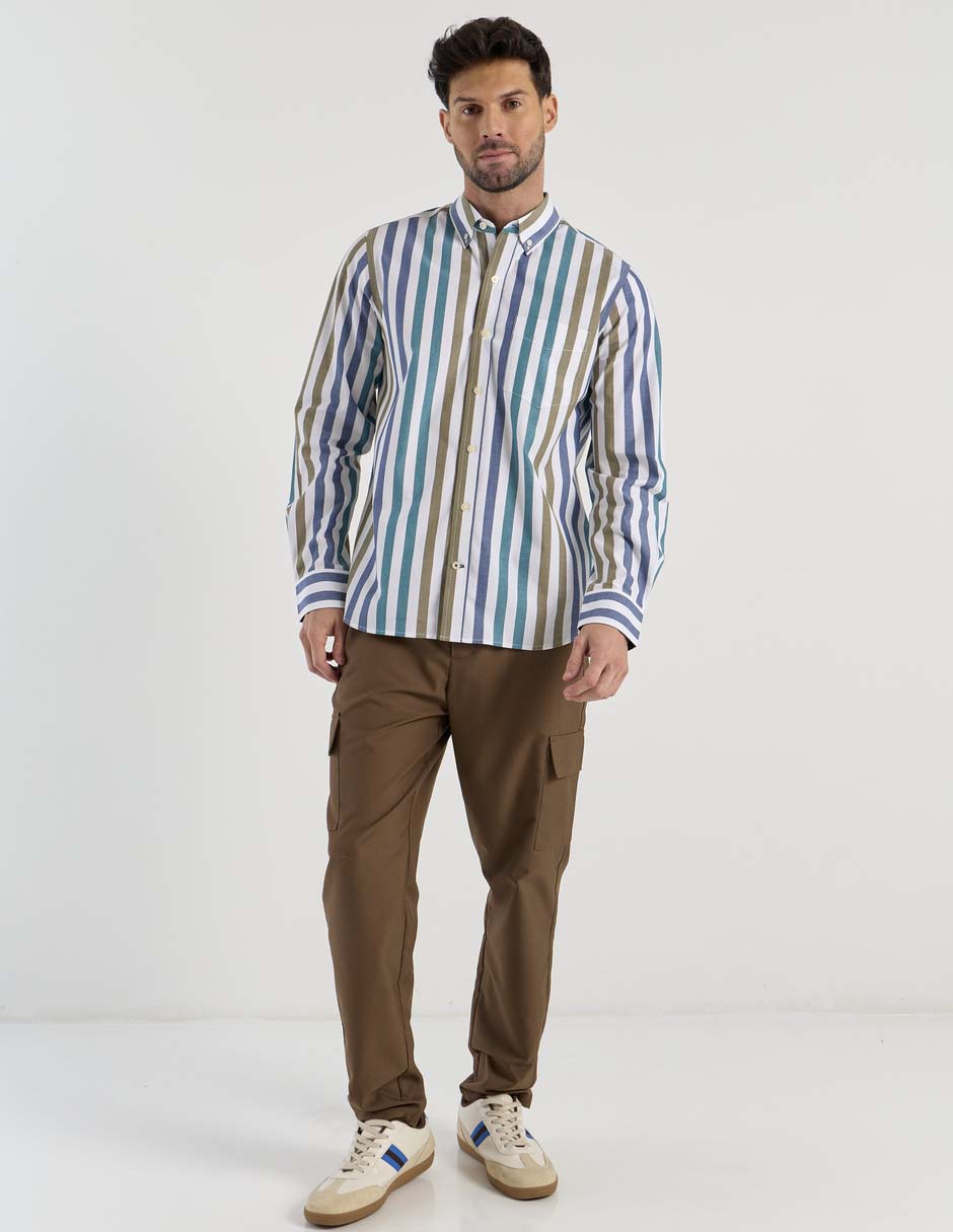 Camisa casual manga larga para hombre 3