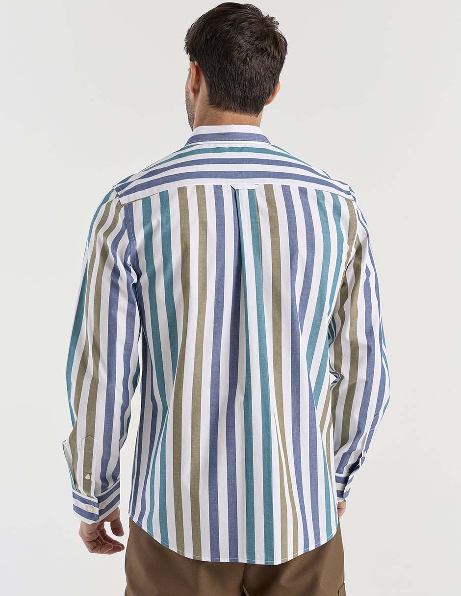 Camisa casual manga larga para hombre 6