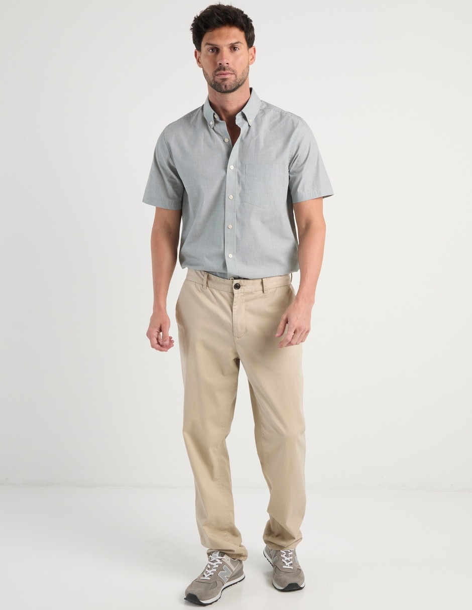 Camisa casual de algodón manga corta para hombre 4