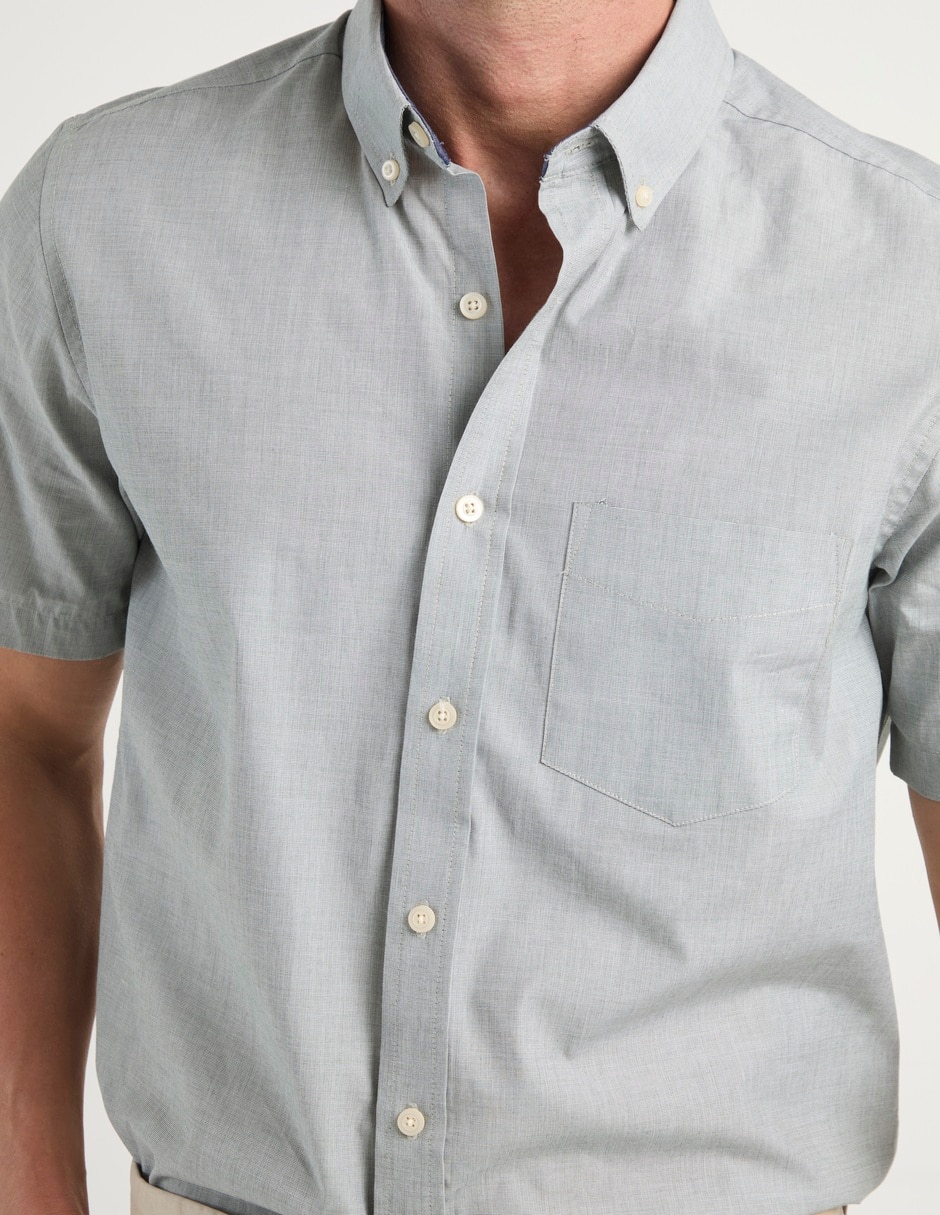 Camisa casual de algodón manga corta para hombre 3
