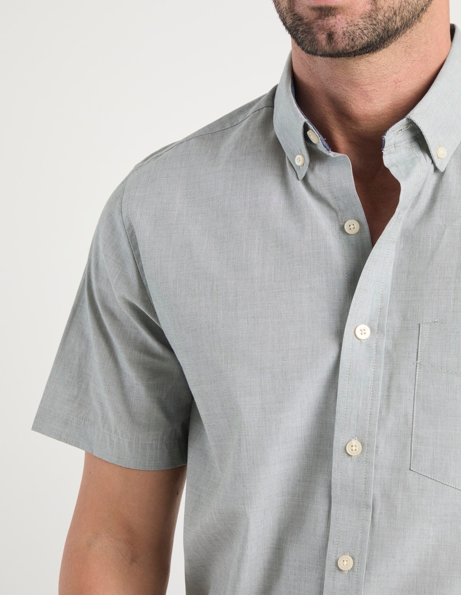 Camisa casual de algodón manga corta para hombre 2