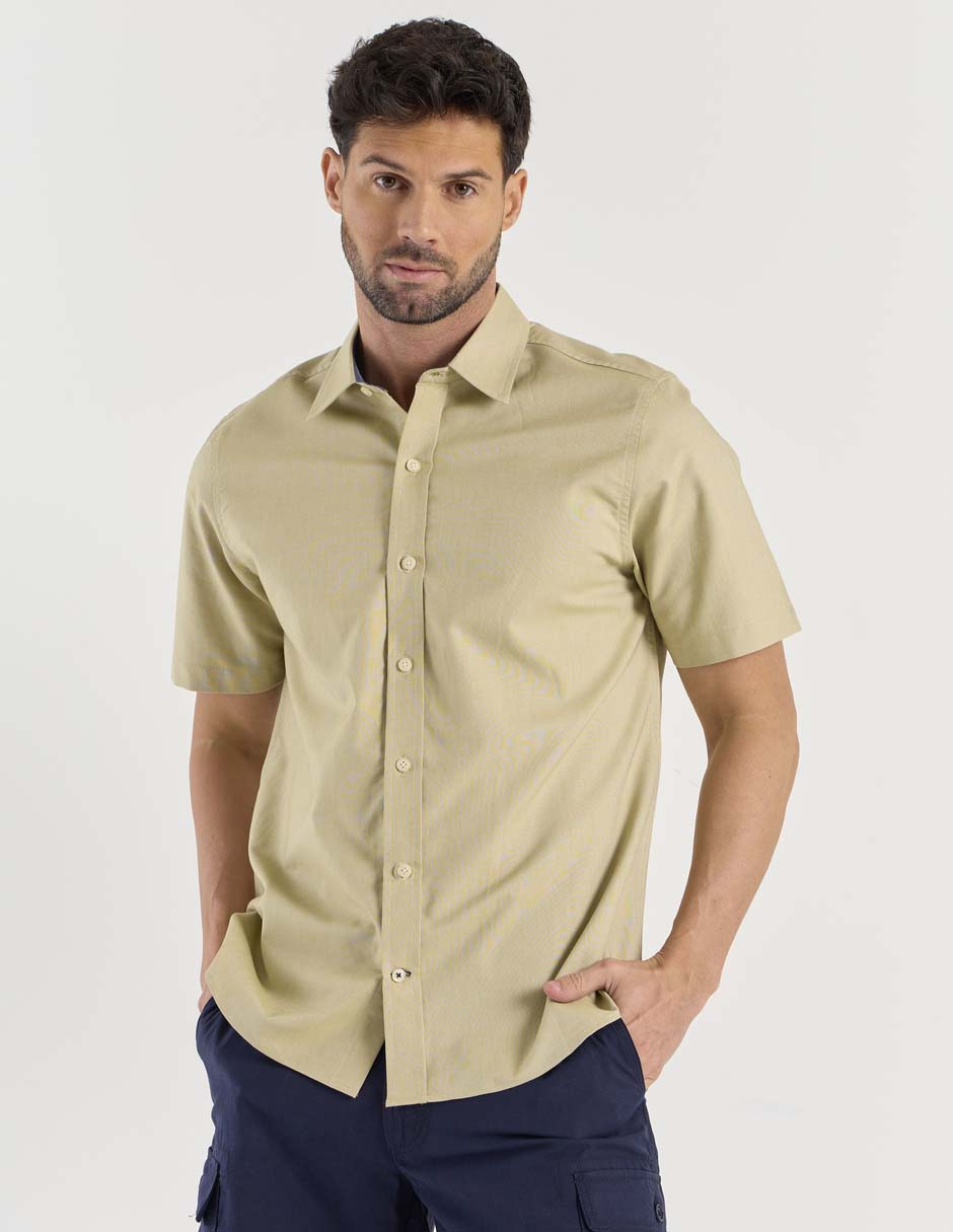 Camisa casual de algodón manga corta para hombre Camisa casual de algodón manga corta para hombre