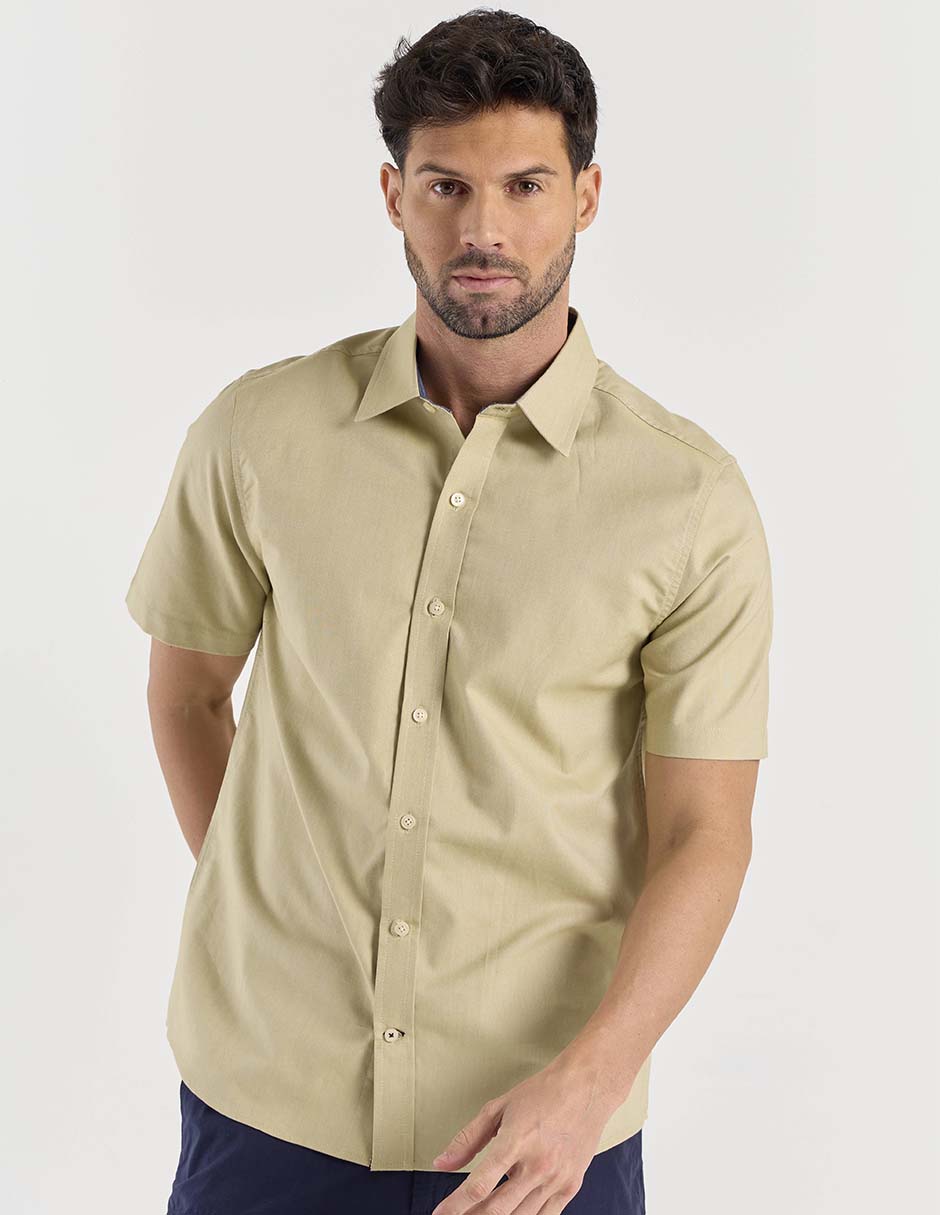 Camisa casual de algodón manga corta para hombre 5
