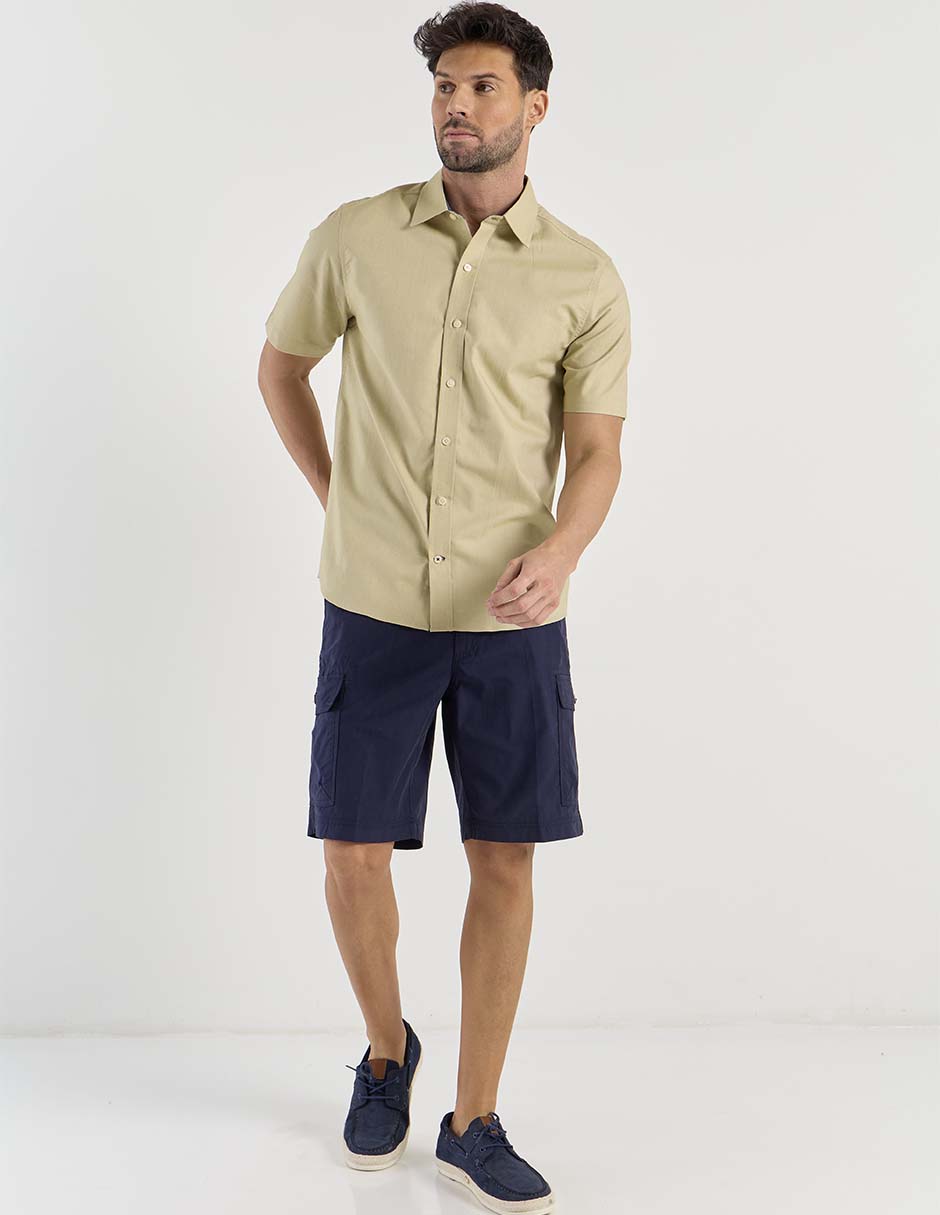 Camisa casual de algodón manga corta para hombre 4