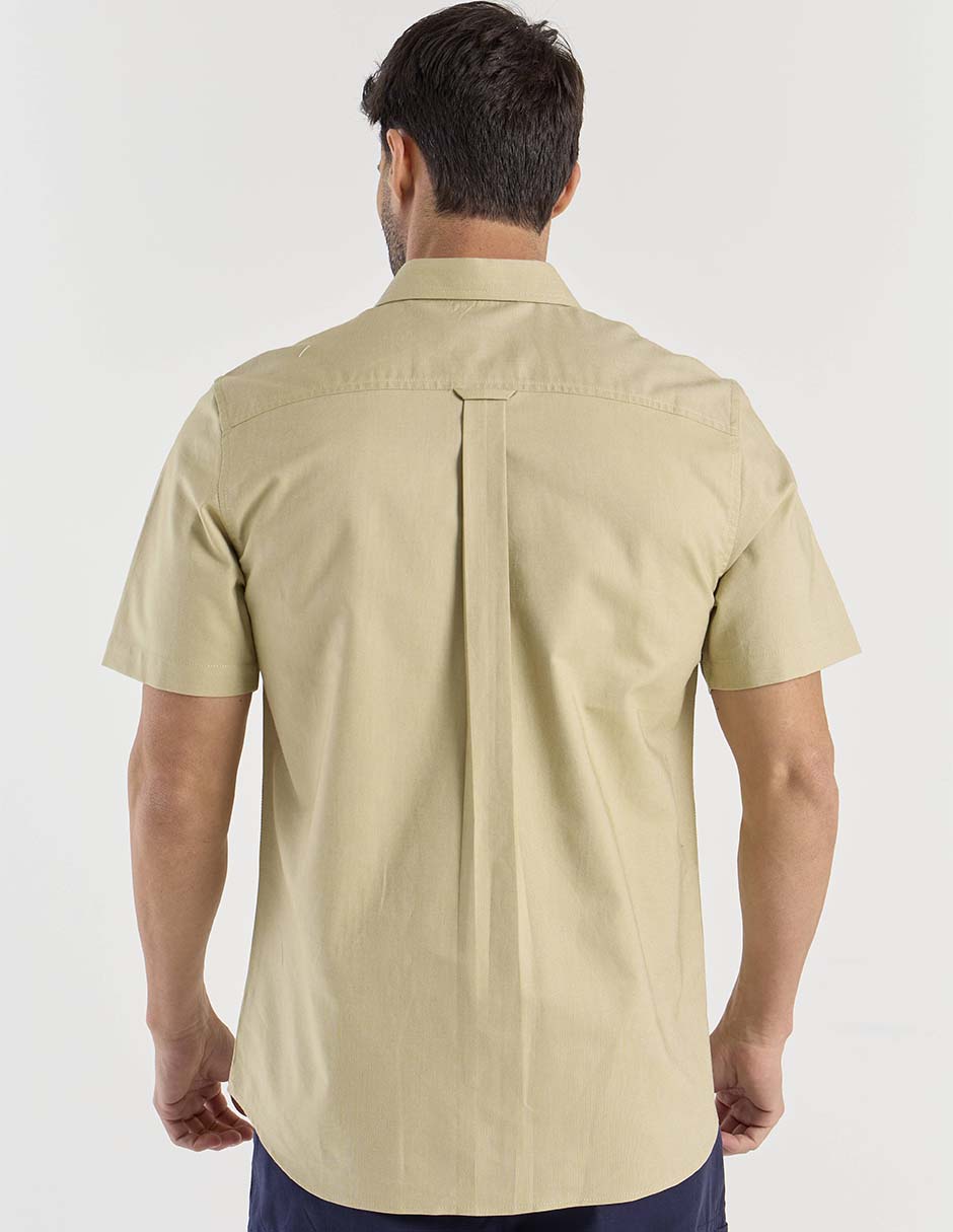 Camisa casual de algodón manga corta para hombre 6