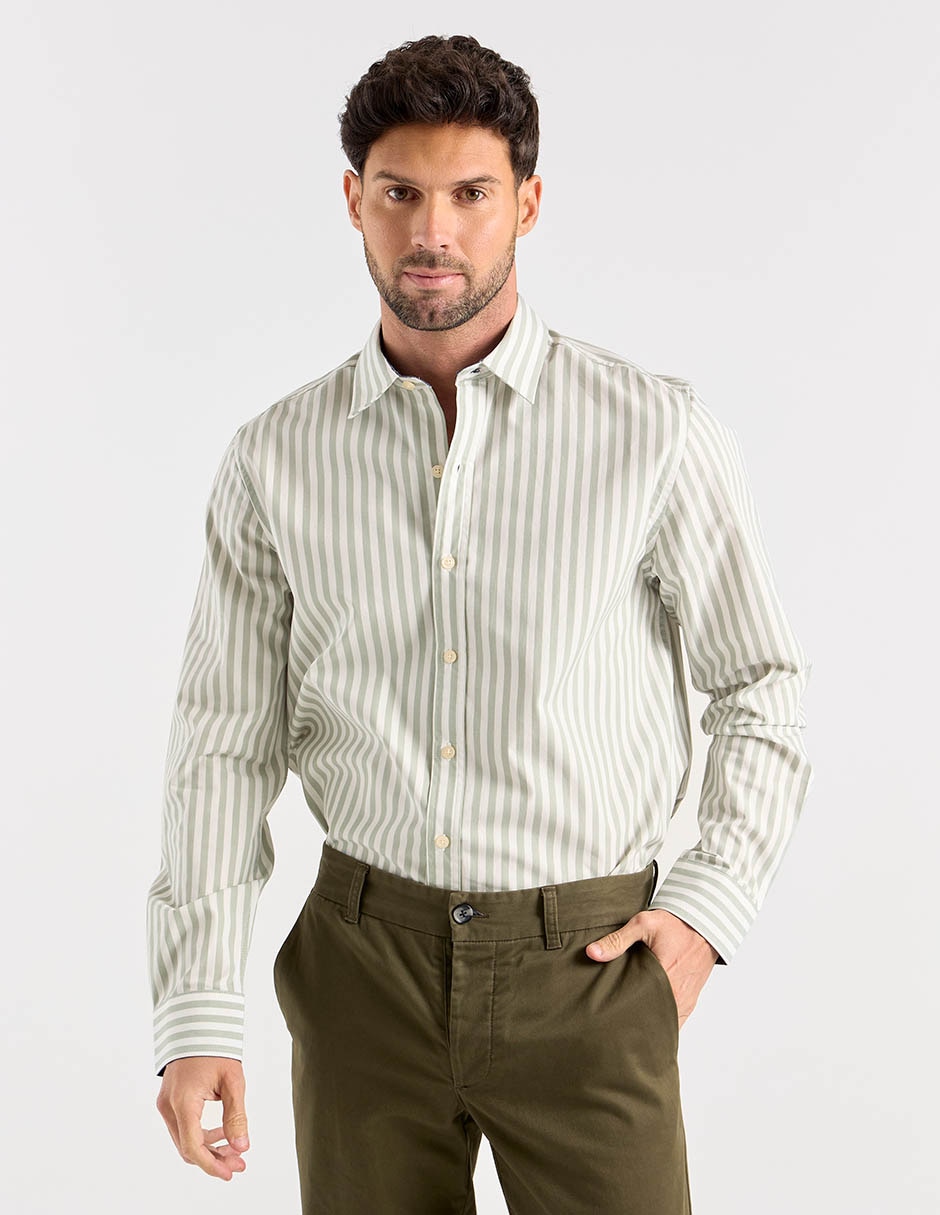 Camisa casual de algodón manga larga para hombre 5
