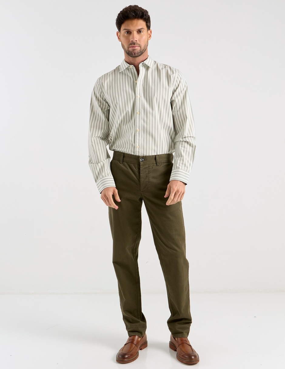 Camisa casual de algodón manga larga para hombre 4
