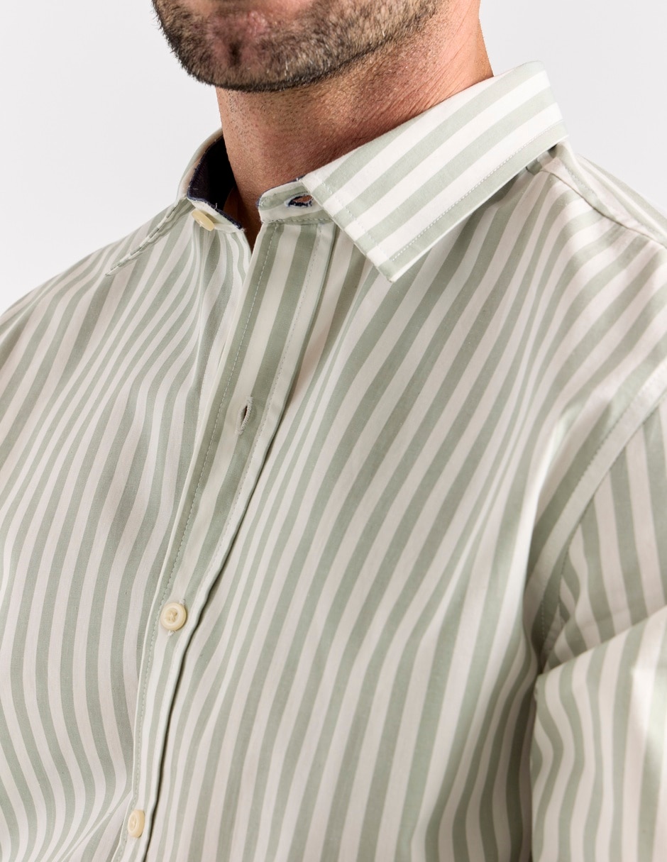 Camisa casual de algodón manga larga para hombre 3