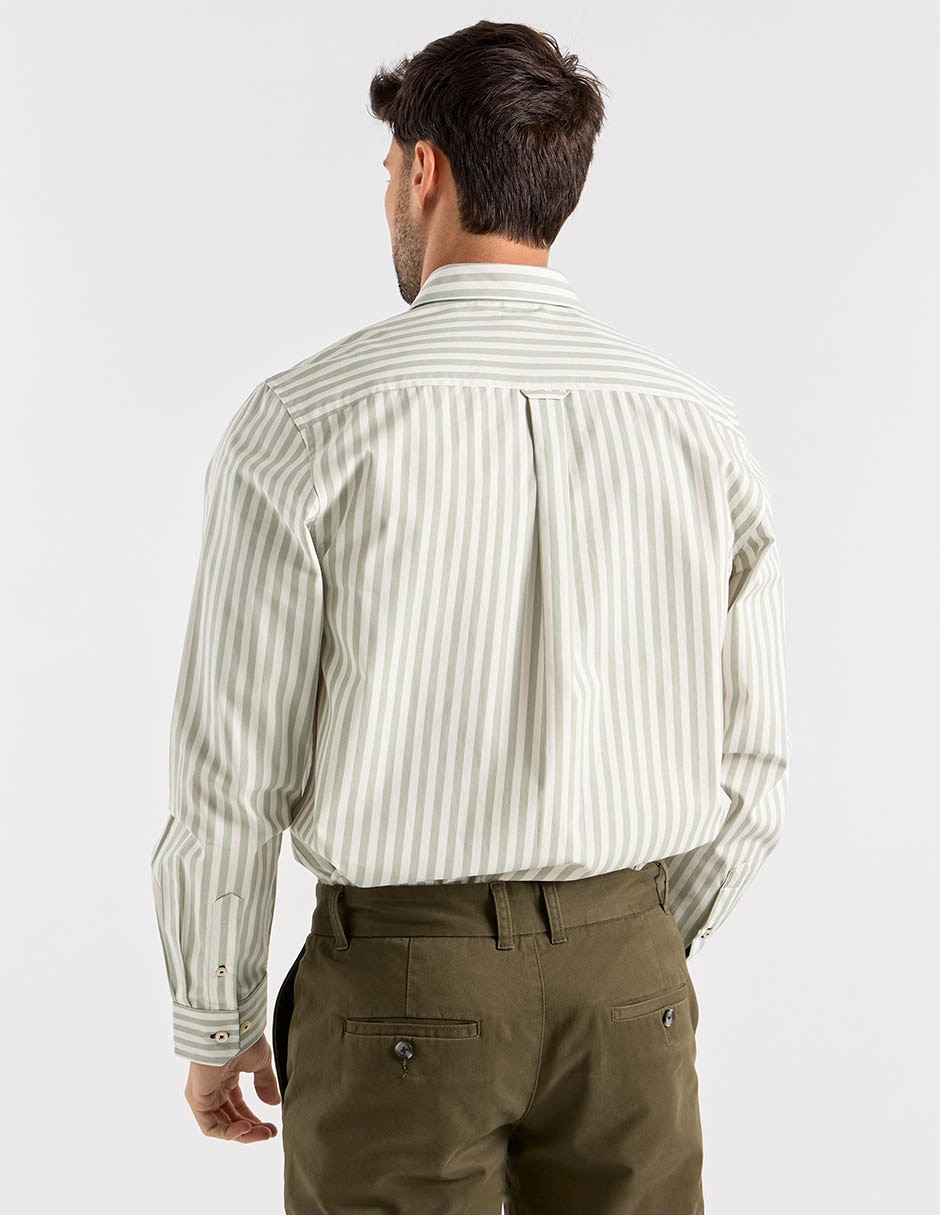 Camisa casual de algodón manga larga para hombre 6