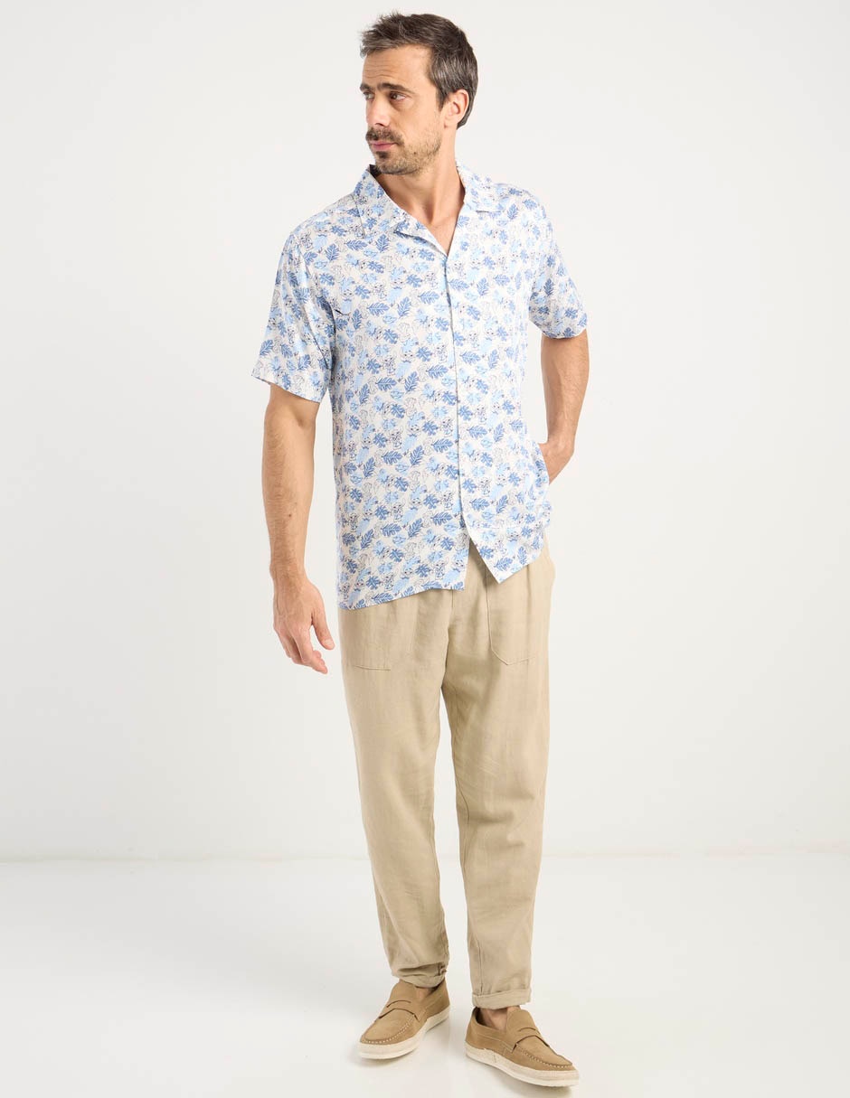 Camisa casual manga corta para hombre