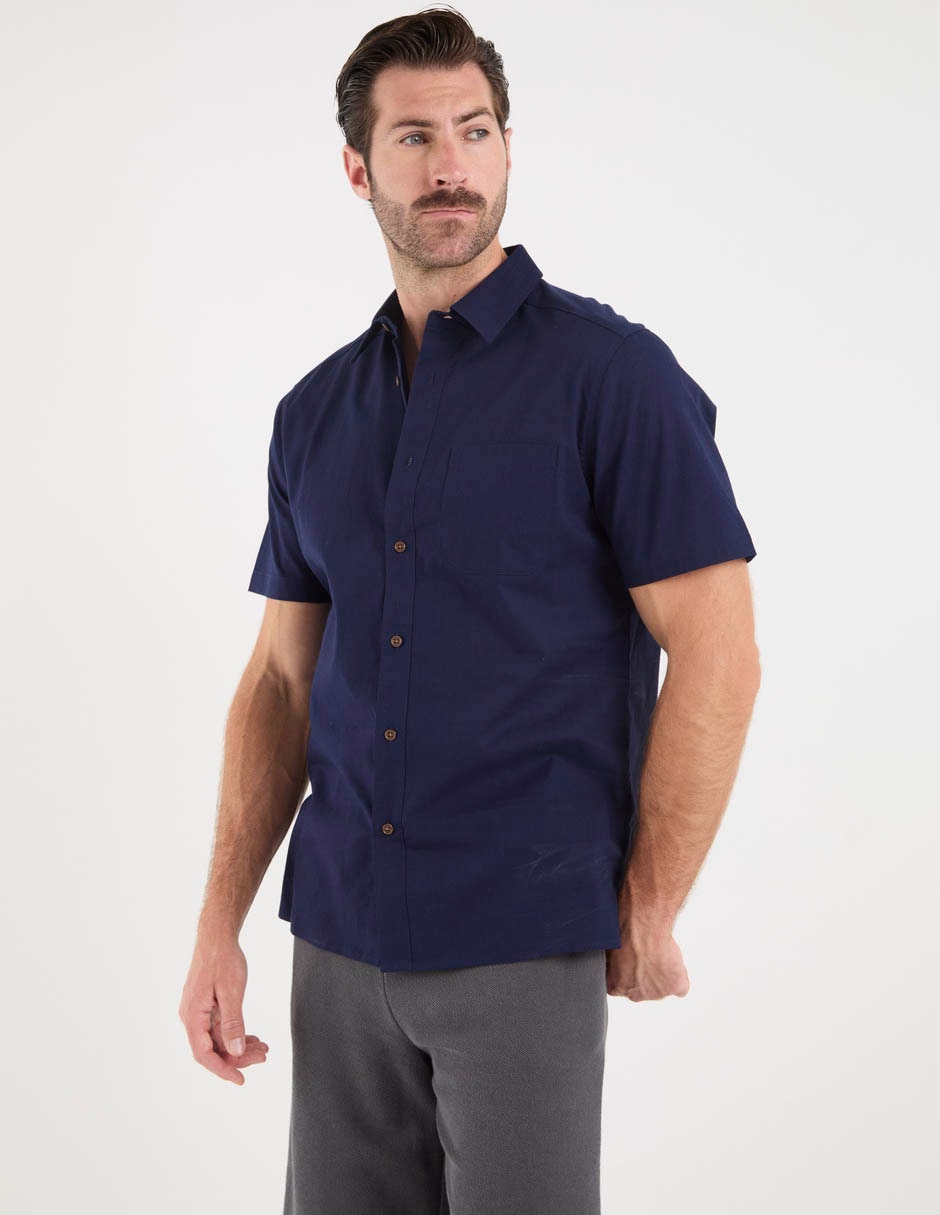 Camisa casual manga corta para hombre