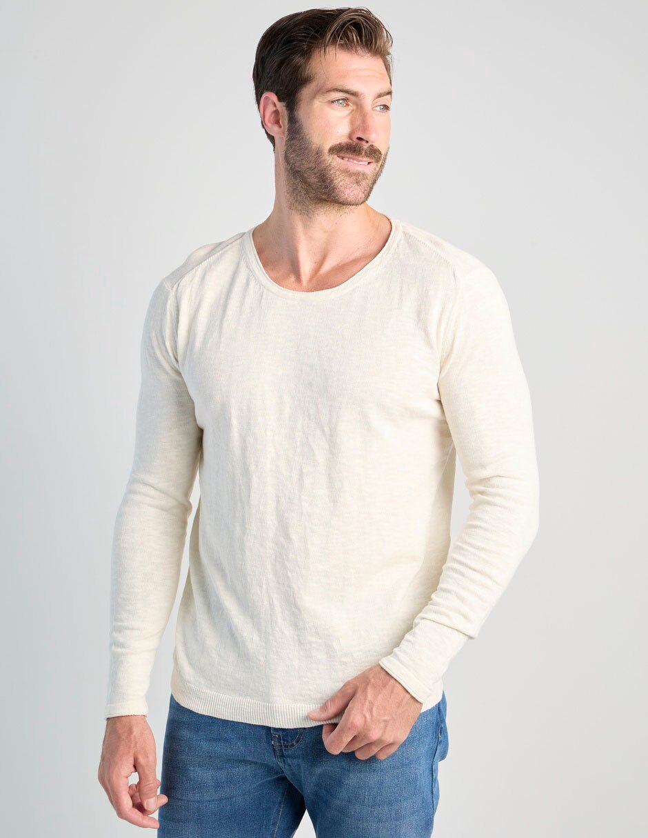 Suéter cuello redondo para hombre