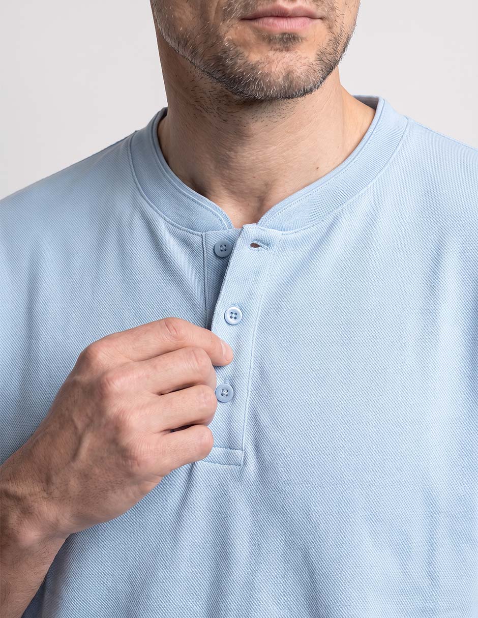 Playera cuello mao para hombre 3