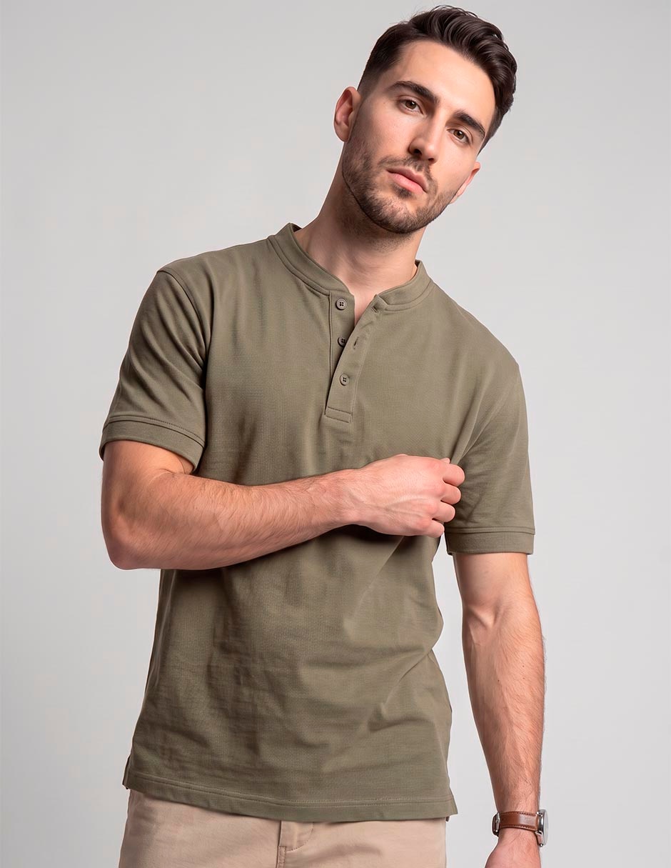 Playera cuello mao para hombre Playera cuello mao para hombre