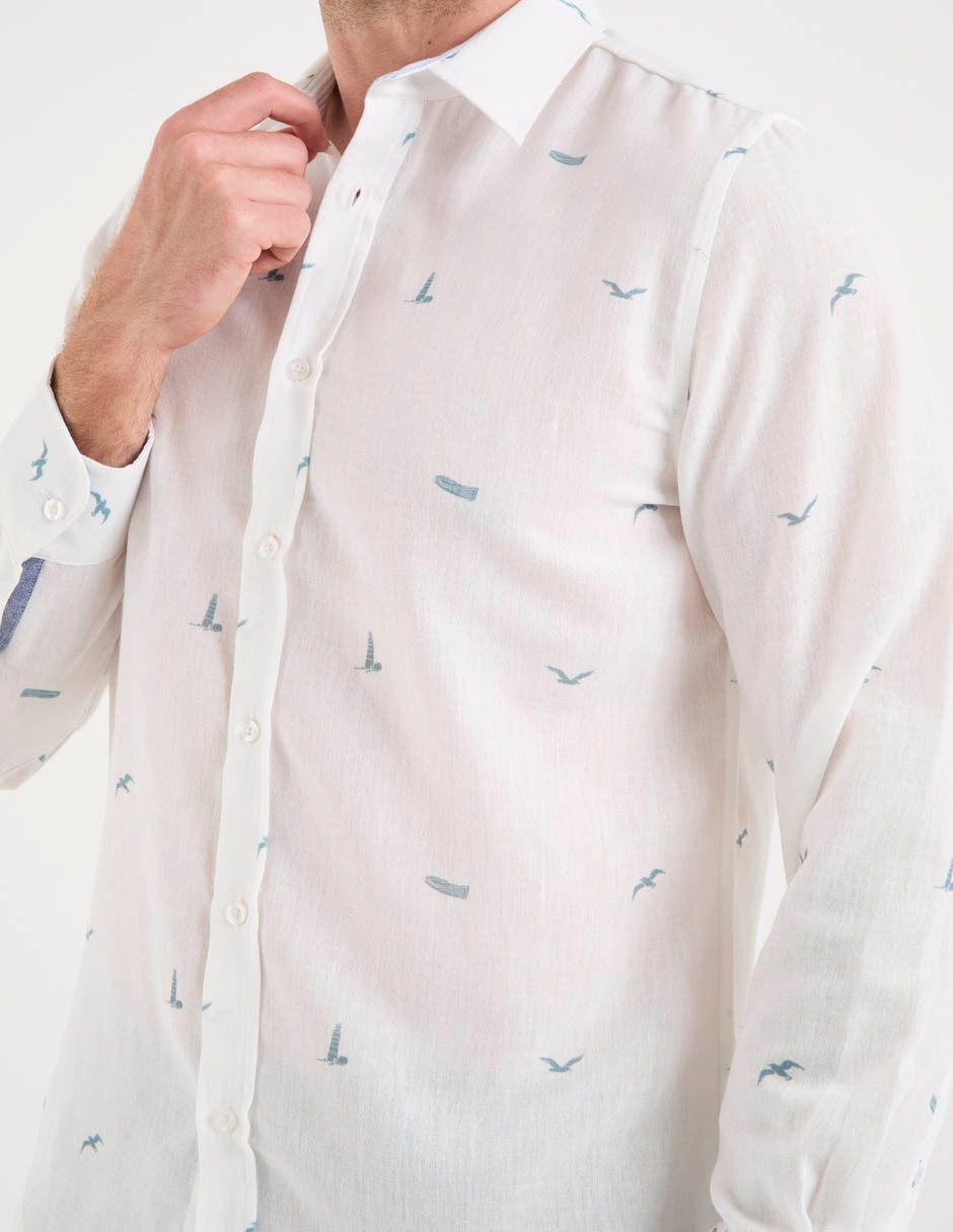 Camisa casual Weekend manga larga para hombre