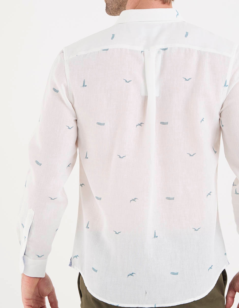 Camisa casual Weekend manga larga para hombre