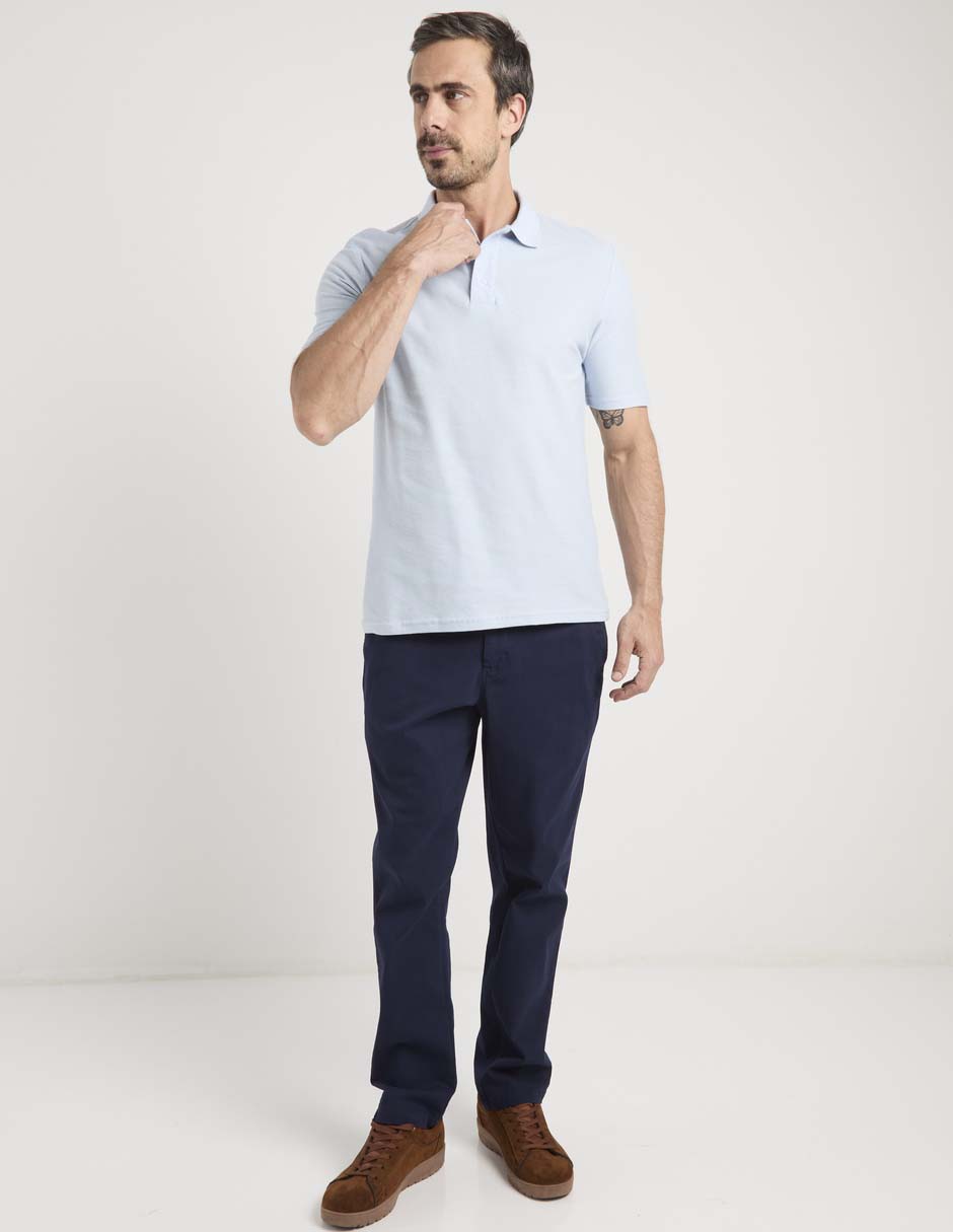 Pantalón de vestir straight de algodón para hombre