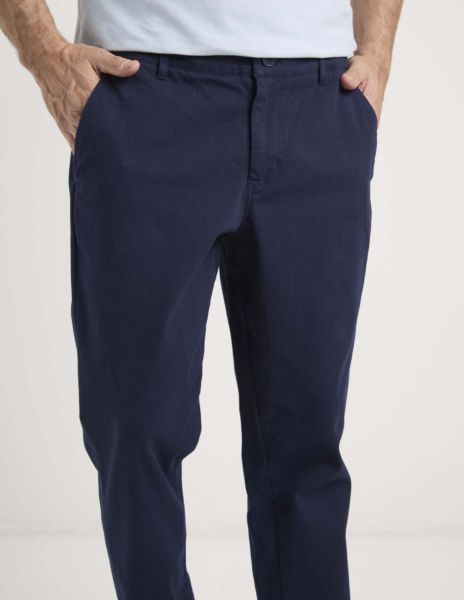 Pantalón de vestir straight de algodón para hombre