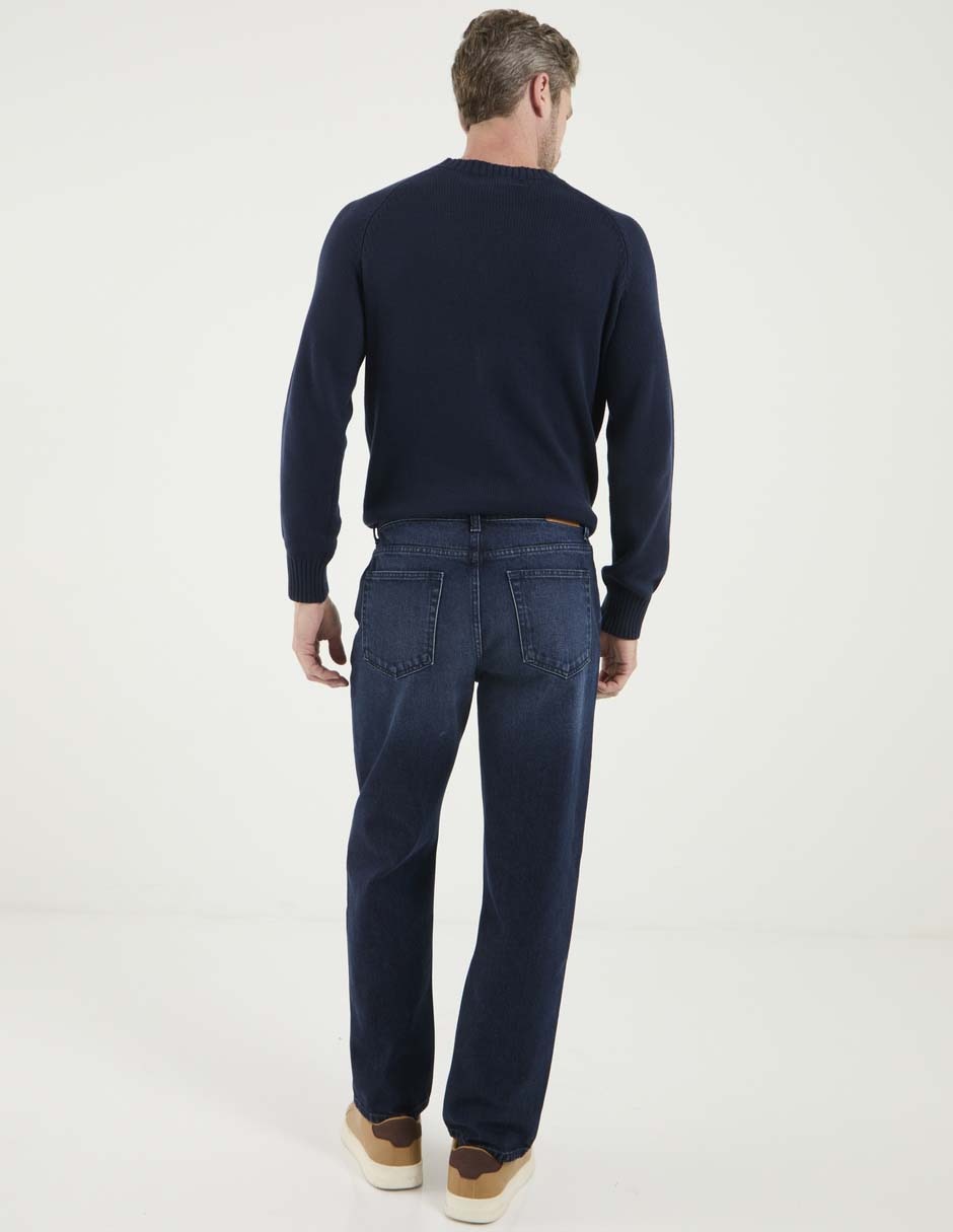 Jeans straight deslavado para hombre 5