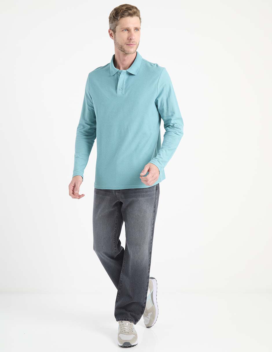 Jeans straight lavado obscuro para hombre 6
