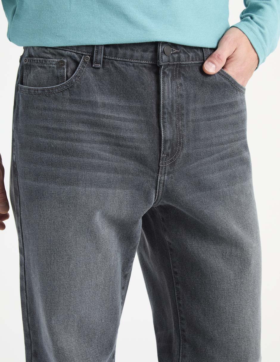 Jeans straight lavado obscuro para hombre 7