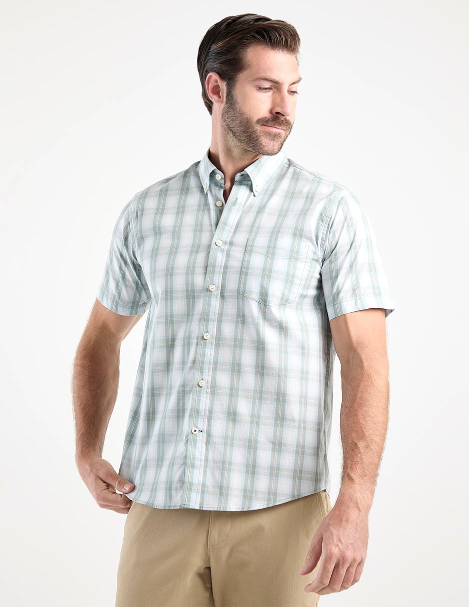 Camisa casual de algodón manga corta para hombre 5