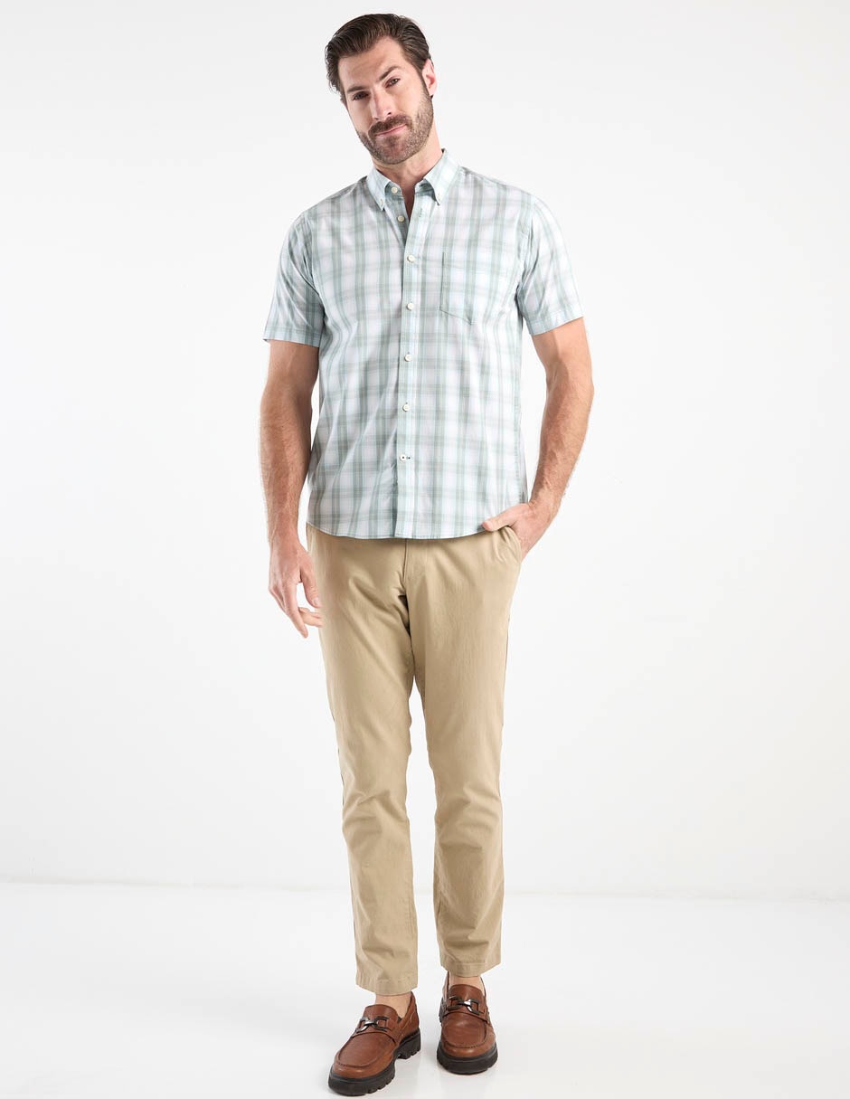 Camisa casual de algodón manga corta para hombre 4