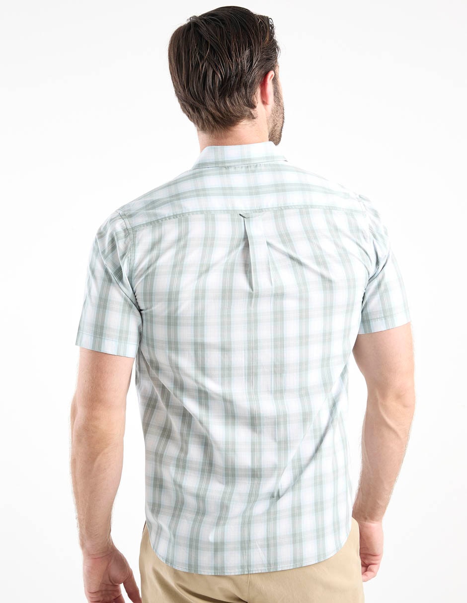 Camisa casual de algodón manga corta para hombre 6